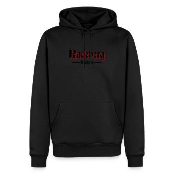 Radeberg - Männer Premium Bio Hoodie - Schwarz - Vorne - Nico (187cm)