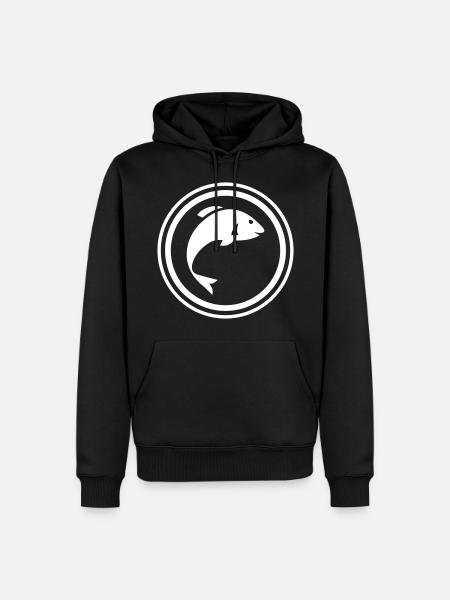 Fisch Symbol - Männer Premium Bio Hoodie - Schwarz