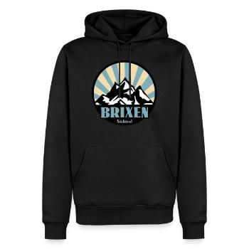 Brixen Südtirol - Männer Premium Bio Hoodie - Schwarz - Vorne - Nico (187cm)
