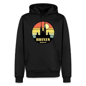Brixen Südtirol - Männer Premium Bio Hoodie - Schwarz - Vorne - Nico (187cm)