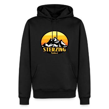 Sterzing Südtirol - Männer Premium Bio Hoodie - Schwarz - Vorne - Nico (187cm)