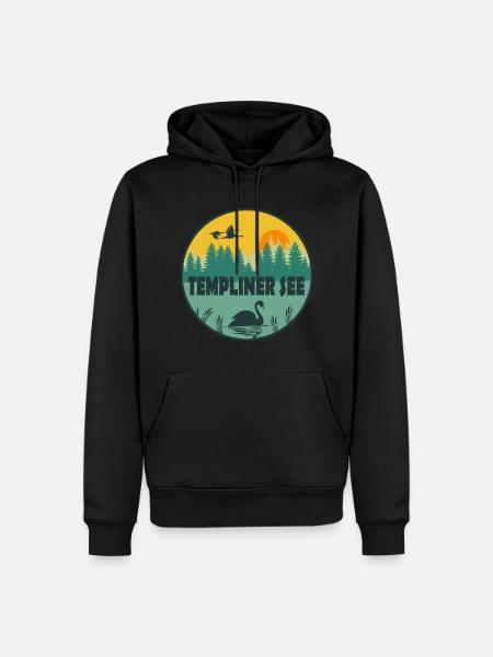Templiner See - Männer Premium Bio Hoodie - Schwarz