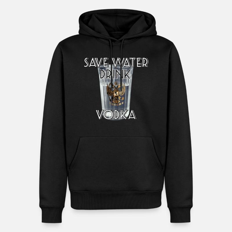 Save Water Drink Vodka Geschenk - Männer Premium Bio Hoodie - Schwarz