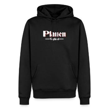 Plauen - Männer Premium Bio Hoodie - Schwarz - Vorne - Nico (187cm)