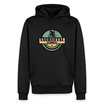 Taubertal Radweg - Männer Premium Bio Hoodie - Schwarz - Vorne - Nico (187cm)