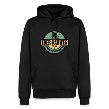 Eder Radweg - Männer Premium Bio Hoodie - Schwarz - Vorne - Nico (187cm)