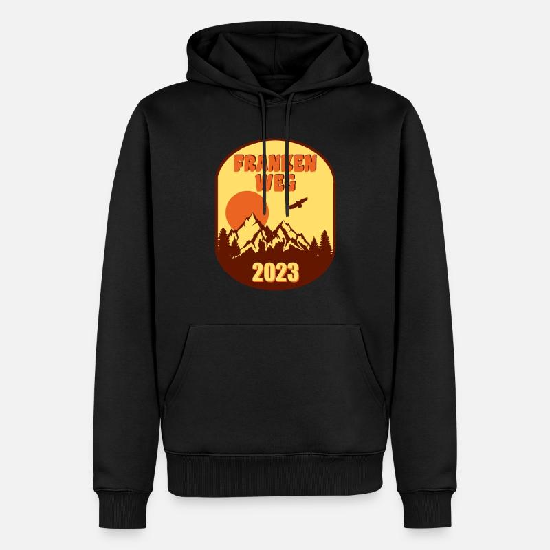 Frankenweg - Männer Premium Bio Hoodie - Schwarz
