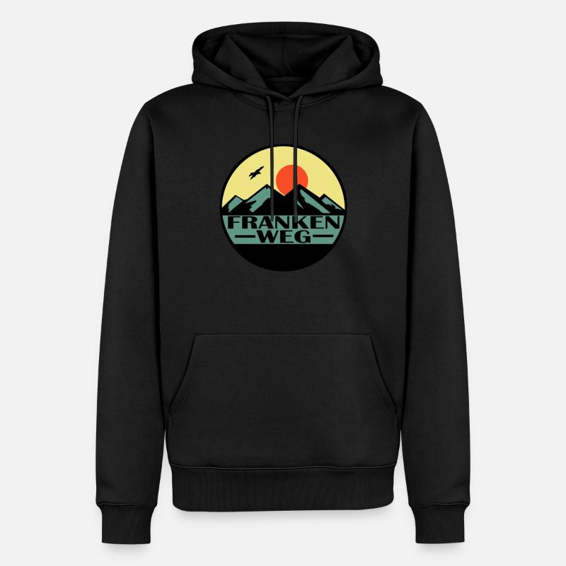 Frankenweg - Männer Premium Bio Hoodie - Schwarz