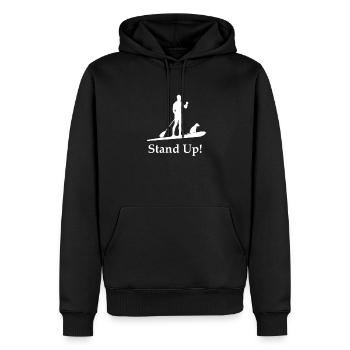 standup paddeln - Männer Premium Bio Hoodie - Schwarz - Vorne - Nico (187cm)