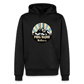 puig major auf Mallorca - Männer Premium Bio Hoodie - Schwarz - Vorne - Nico (187cm)