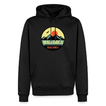 Mallorca Baleares - Männer Premium Bio Hoodie - Schwarz - Vorne - Nico (187cm)