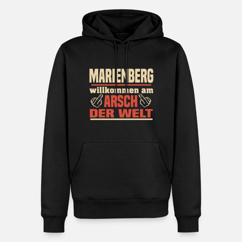 Marienberg - Männer Premium Bio Hoodie - Schwarz