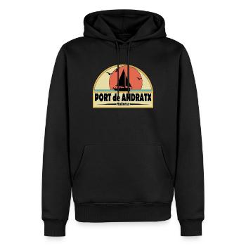 Port de Andratx - Männer Premium Bio Hoodie - Schwarz - Vorne - Nico (187cm)