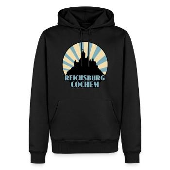 Reichsburg Cochem - Männer Premium Bio Hoodie - Schwarz - Vorne - Nico (187cm)