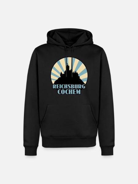 Reichsburg Cochem - Männer Premium Bio Hoodie - Schwarz