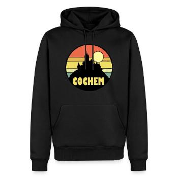 Reichsburg Cochem - Männer Premium Bio Hoodie - Schwarz - Vorne - Nico (187cm)