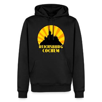 Reichsburg Cochem - Männer Premium Bio Hoodie - Schwarz - Vorne - Nico (187cm)