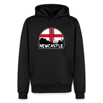 Newcastle England Flagge Skyline Silhouette Reisen - Männer Premium Bio Hoodie - Schwarz - Vorne - Nico (187cm)
