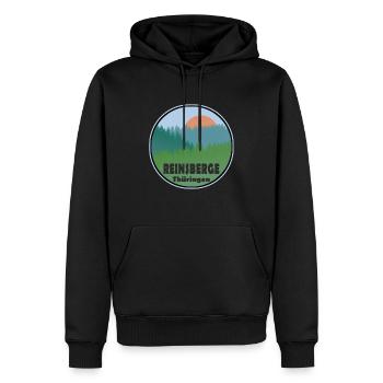 Reinsberge - Männer Premium Bio Hoodie - Schwarz - Vorne - Nico (187cm)