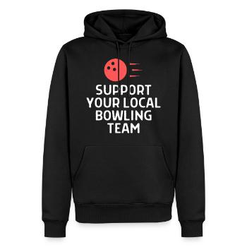 Bowling Sayings Bowling Bowler Skittles Gift - Men’s Premium Organic Hoodie - black - Front - Nico (187cm)