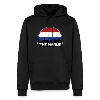 Den Haag Niederlande Flagge Skyline Silhouette Trav - Männer Premium Bio Hoodie - Schwarz - Vorne - Nico (187cm)