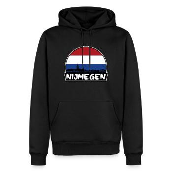 Nijmegen Niederlande Flagge Skyline Silhouette Trave - Männer Premium Bio Hoodie - Schwarz - Vorne - Nico (187cm)