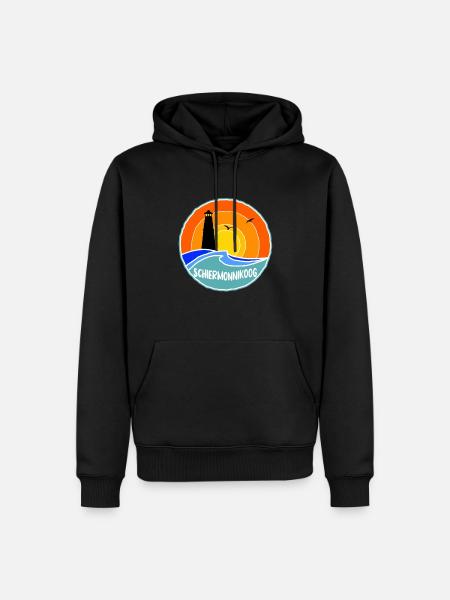 Schiermonnikoog Friesland - Mannen Premium Bio hoodie - zwart