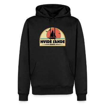Hvide Sande Dänemark - Männer Premium Bio Hoodie - Schwarz - Vorne - Nico (187cm)