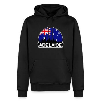 Adelaide Australien Flagge Skyline Silhouette Reisen - Männer Premium Bio Hoodie - Schwarz - Vorne - Nico (187cm)