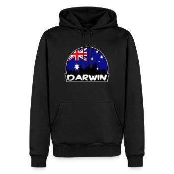 Darwin Australien Flagge Skyline Silhouette Reisen - Männer Premium Bio Hoodie - Schwarz - Vorne - Nico (187cm)