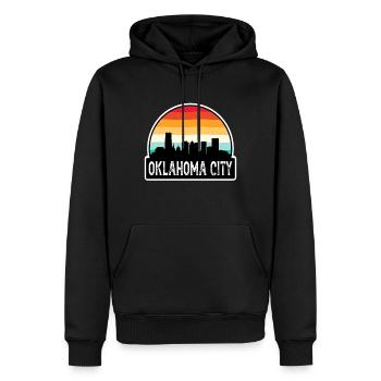 Oklahoma City Oklahoma USA Flagge Skyline Reisen Sou - Männer Premium Bio Hoodie - Schwarz - Vorne - Nico (187cm)