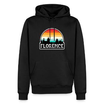 Florenz Italien Flagge Skyline Reisesouvenir - Männer Premium Bio Hoodie - Schwarz - Vorne - Nico (187cm)