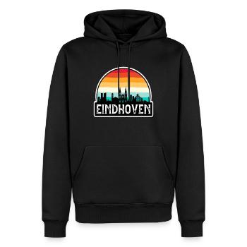 Eindhoven Pays-Bas Flag Skyline Souvenir de voyage - Sweat à capuche Premium bio Homme - noir - Devant - Nico (187cm)