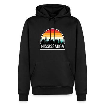 Mississauga Kanada Flagge Skyline Reisesouvenir - Männer Premium Bio Hoodie - Schwarz - Vorne - Nico (187cm)