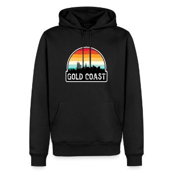 Gold Coast Australien Flagge Skyline Reise-Souvenir - Männer Premium Bio Hoodie - Schwarz - Vorne - Nico (187cm)