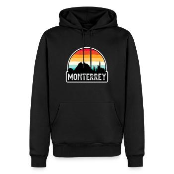 Monterrey Mexiko Flagge Skyline Reisesouvenir - Männer Premium Bio Hoodie - Schwarz - Vorne - Nico (187cm)