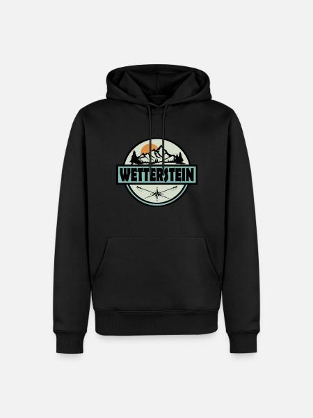 Wetterstein - Männer Premium Bio Hoodie - Schwarz