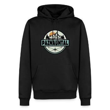 Paznauntal - Männer Premium Bio Hoodie - Schwarz - Vorne - Nico (187cm)