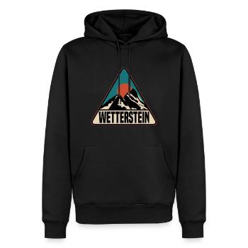 Wetterstein - Männer Premium Bio Hoodie - Schwarz - Vorne - Nico (187cm)