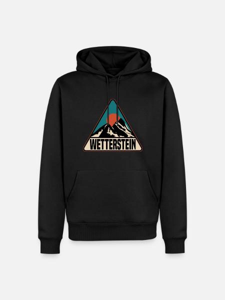 Wetterstein - Männer Premium Bio Hoodie - Schwarz
