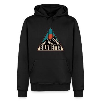 Silvretta - Männer Premium Bio Hoodie - Schwarz - Vorne - Nico (187cm)