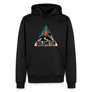 Dolomiten - Männer Premium Bio Hoodie - Schwarz - Vorne - Nico (187cm)
