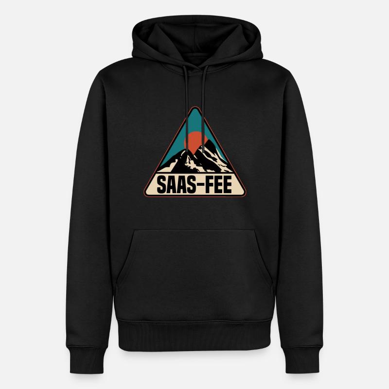 Frais Saas - Sweat à capuche Premium bio Homme - noir