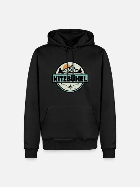 Kitzbühel - Männer Premium Bio Hoodie - Schwarz