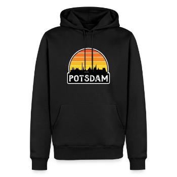 Potsdam Deutschland Flagge Skyline Reisesouvenir - Männer Premium Bio Hoodie - Schwarz - Vorne - Nico (187cm)