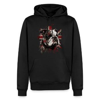 Growling English Bulldog - Men’s Premium Organic Hoodie - black - Front - Nico (187cm)