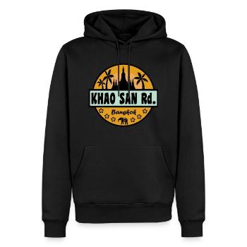 Khao San Thailand - Männer Premium Bio Hoodie - Schwarz - Vorne - Nico (187cm)