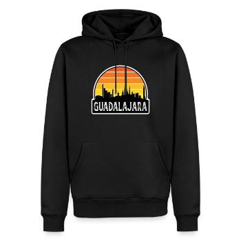 Guadalajara Mexiko Flagge Skyline Reisesouvenir - Männer Premium Bio Hoodie - Schwarz - Vorne - Nico (187cm)