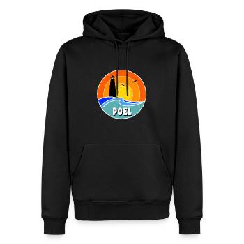 Ostsee Leuchtturm Poel - Männer Premium Bio Hoodie - Schwarz - Vorne - Nico (187cm)