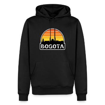 Bogota Colombie Flag Skyline Souvenir de voyage - Sweat à capuche Premium bio Homme - noir - Devant - Nico (187cm)